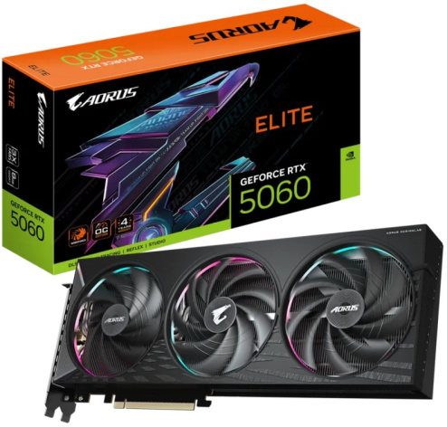 фото Видеокарта GIGABYTE GeForce RTX 5060 AORUS E (GV-N5060AORUS E-8GD) в Уфе