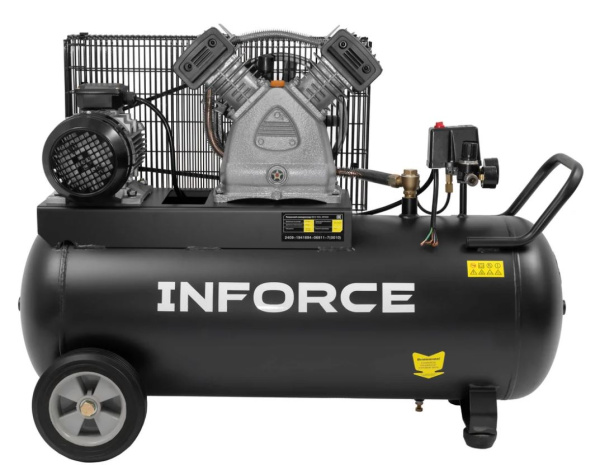 Изображение товара Компрессор Inforce IBCV-100L-3P/420 поршневой масляный с колесами