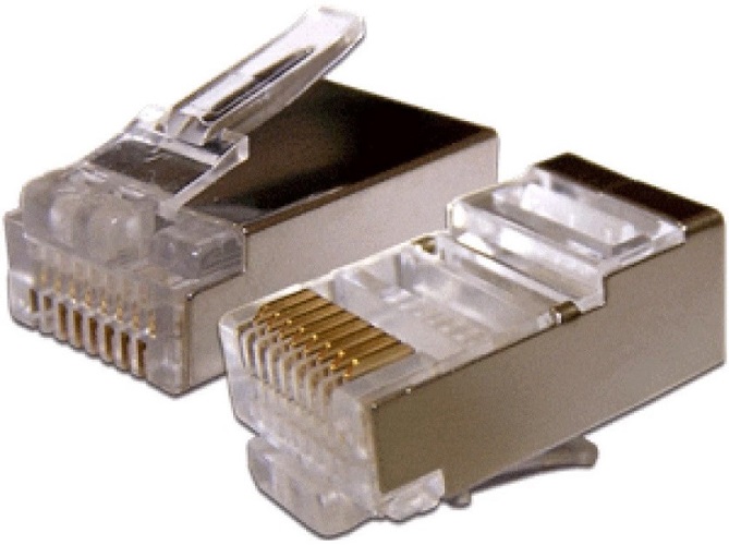 

Коннектор TWT TWT-PL45/S-8P8C-6T FTP Кат. 6, экранированный, универсальный, для толстого кабеля(100 шт.), TWT-PL45/S-8P8C-6T
