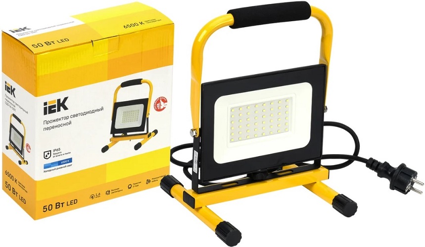 

Прожектор IEK LPDO603-050-65-K02 LED СДО 06-50П переносной 6500К IP65 черный, LPDO603-050-65-K02