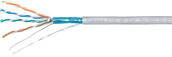 Изображение товара Кабель витая пара Cabeus FTP-4P-Cat.5e-SOLID-LSZH-GY-50 50 метров
