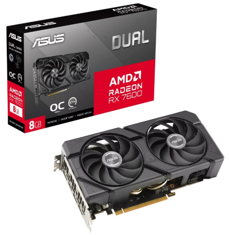 фото Видеокарта ASUS Radeon RX 7600 DUAL OC EVO (DUAL-RX7600-O8G-EVO) в Уфе