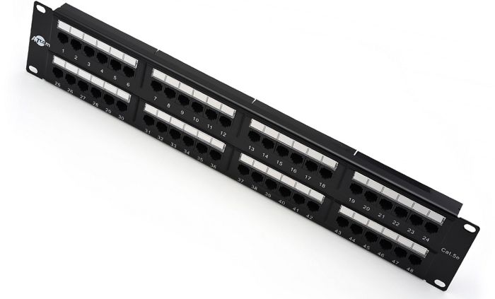 

Патч-панель 19", 24xRJ45, UTP, Кат. 5е Atcom AT4852 2U, AT4852