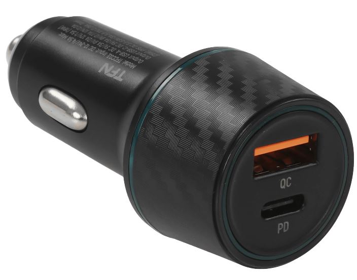 

Зарядное устройство автомобильное TFN TFN-CCRPD15 USB+TypeC QC/PD 43W без кабеля black, TFN-CCRPD15