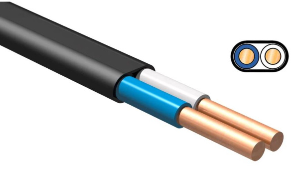 Изображение товара Кабель ВВГ-Пнг(А) 2х2,5 для стационарных электросетей медный провод 660 В