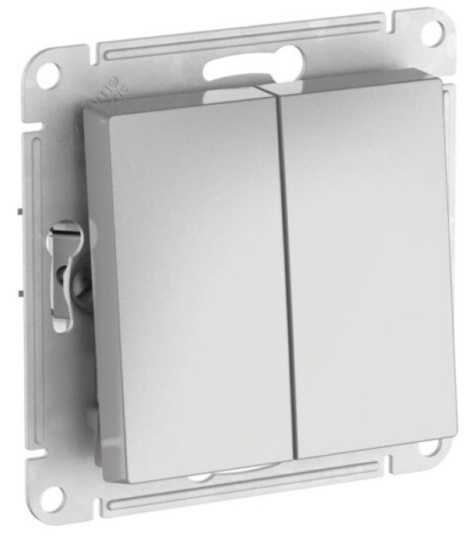 фото Выключатель двухклавишный  Systeme Electric ATN000351S в Омске