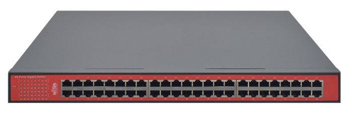 

Коммутатор неуправляемый Wi-Tek WI-PS348G PoE 600Вт, порты 48 PoE GE, WI-PS348G