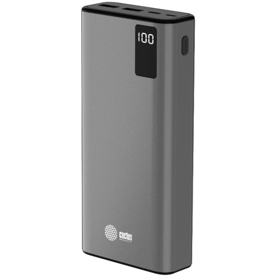 

Аккумулятор внешний портативный Cactus CS-PBFSFA-20000 20000mAh 22.5W 4.5A 2xUSB-A/USB-C серый, CS-PBFSFA-20000