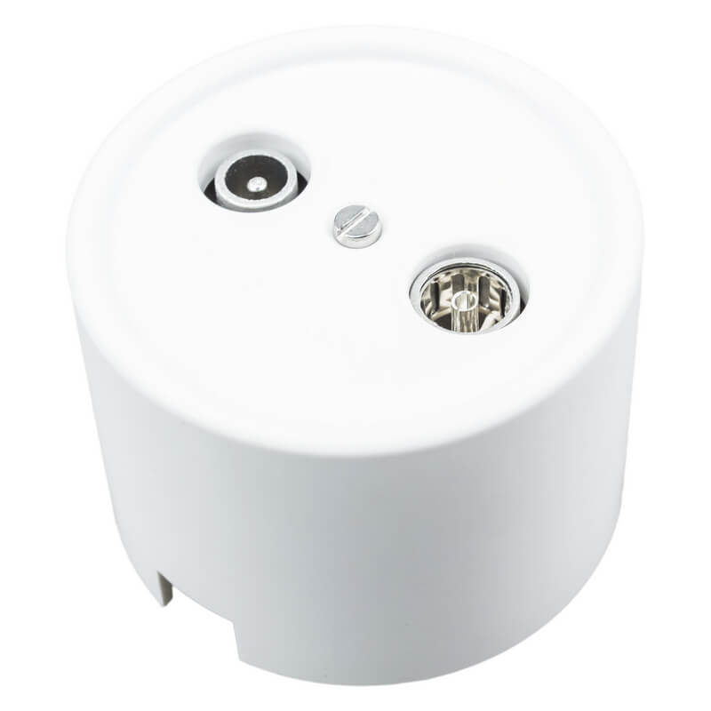 

Розетка Bironi B1-305-21 пластик, белая, ТV/FM, B1-305-21