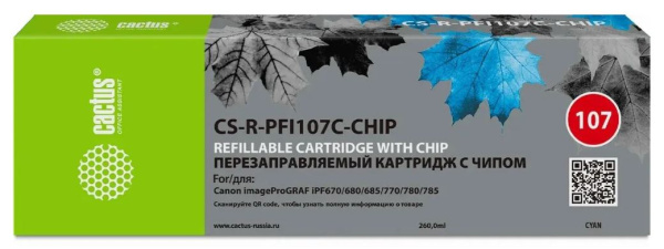 фото Картридж струйный Cactus CS-R-PFI107C в Самаре