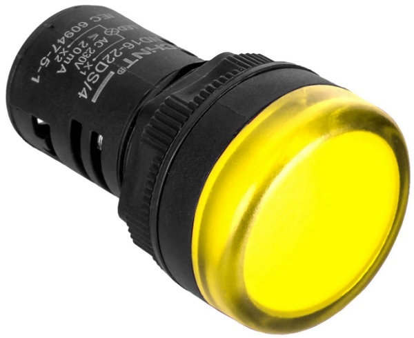 

Индикатор CHINT 593150 ND16-22DS/4, желт., AC, 230в (R), 593150