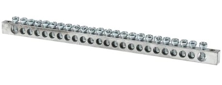 

Шина EKF sn1-63-24-k PEN "ноль-земля" (6x9мм) 24 отв. цинк крепеж по краям, sn1-63-24-k