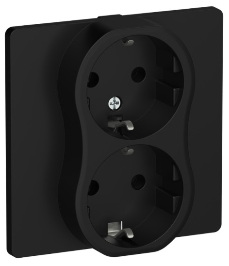 Изображение товара Розетка двухместная с заземлением IEK FI-R21C-16-K02