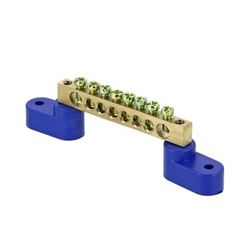 

Шина EKF sn0-63-08-2 нулевая N 6х9 8 отвер. латунь 2 син. угловых изолятора, PROxima, sn0-63-08-2