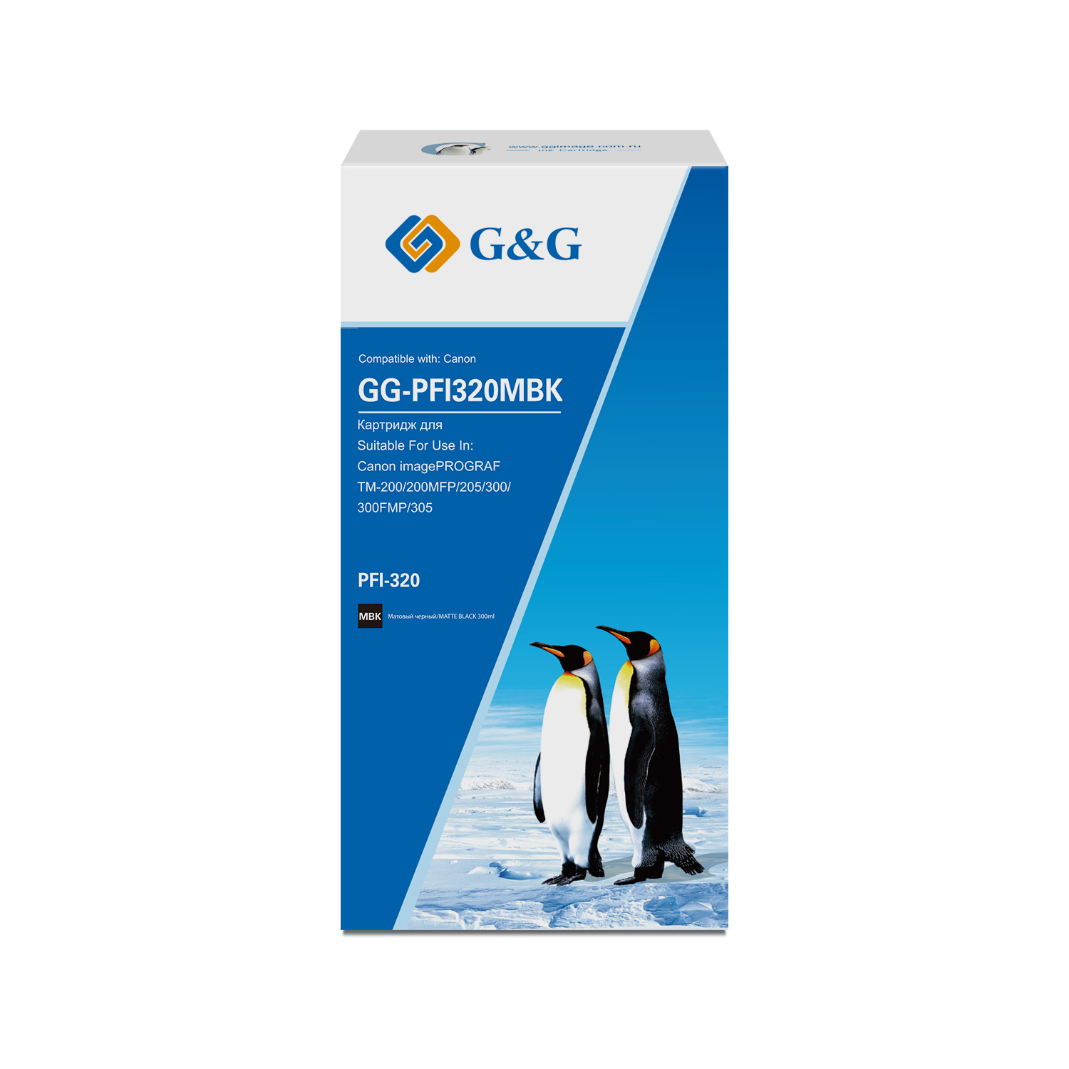 

Картридж струйный G&G GG-PFI320MBK PFI-320MBK черный матовый (300мл) для Canon imagePROGRAF TM-200/200MFP/205/300/300MFP/305, GG-PFI320MBK