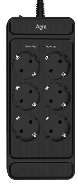 

Сетевой фильтр AGNI TP-FS6E-5m-black 6 розеток, 16А, 4000Вт, 220-250В, 5 м, 3x1,5mm2, черный, TP-FS6E-5m-black