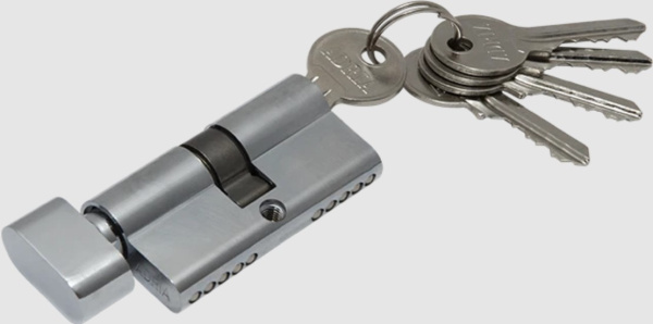 Изображение товара Цилиндр PERCo с фиксатором 60 мм для офисных дверей надежный замок