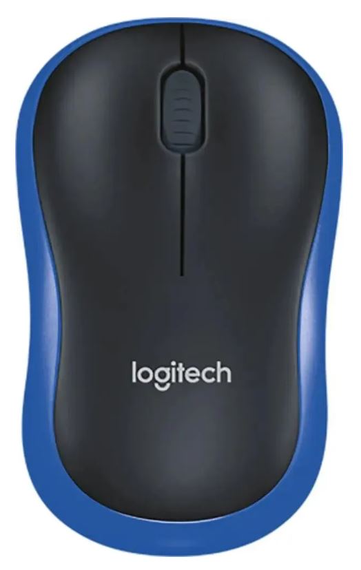

Мышь Wireless Logitech M186 910-004132 оптическая, 1000dpi, USB2.0, 2but+колесо прокрутки, черный/синий, M186