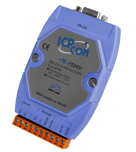 

Преобразователь ICP DAS I-7520U RS-232 to RS-485 converter Active Hub, I-7520U