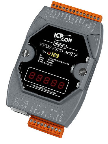 

Преобразователь ICP DAS PPDS-782D-MTCP CR Programmable Device Server with PoE, Modbus Gateway, 7 RS-232 ports, 1 RS-485 port and a, PPDS-782D-MTCP CR