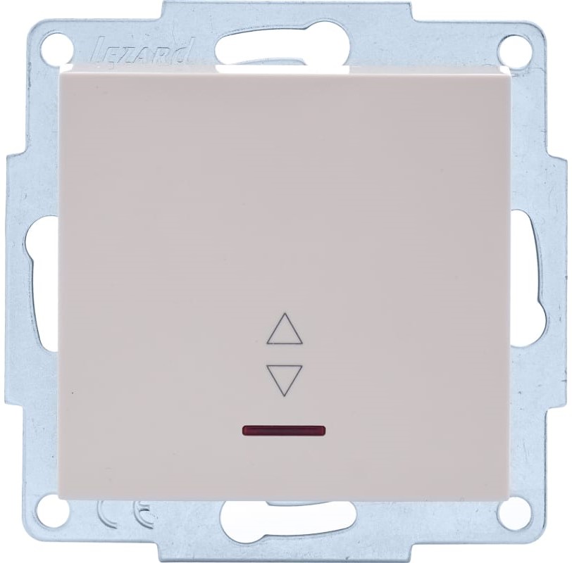 

Переключатель Lezard 742-0388-114 Vesna проходной 1-кл. СП с индикацией механизм крем., 742-0388-114