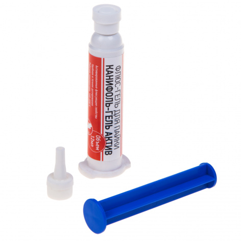 Изображение товара Флюс Rexant 09-3686 гель для пайки канифоль 12 мл в шприце