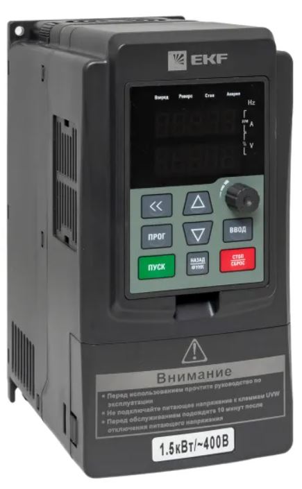 

Преобразователь частоты EKF VT100-1R5-3B 1,5/2,2кВт 3х400В VECTOR-100, VT100-1R5-3B