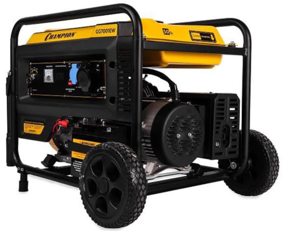 Изображение товара CHAMPION GG7001EW Генератор бензиновый 7 5 кВт электростартер 2 розетки 220В
