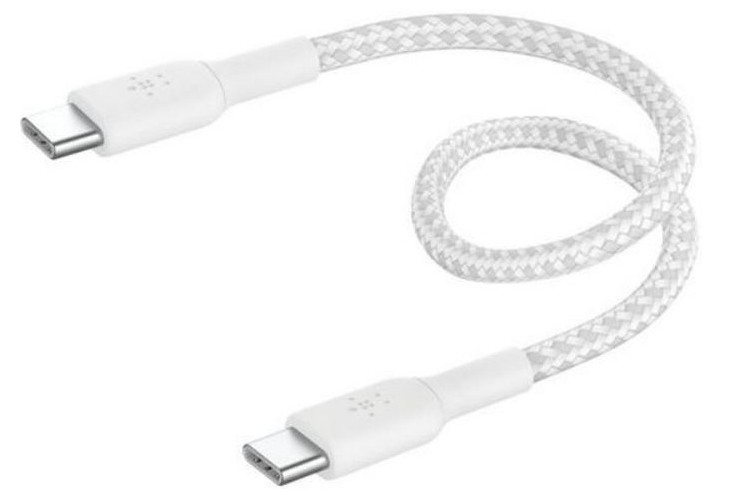 

Кабель Belkin CAB004BT0MWH Braided 60W USB-C To USB-C 2.0 Cable. Длина: 0,15м. Цвет: белый, CAB004BT0MWH