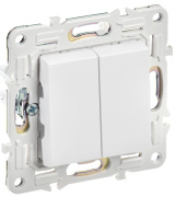 фото Переключатель двухклавишный IEK SK-V22-0-10-K01