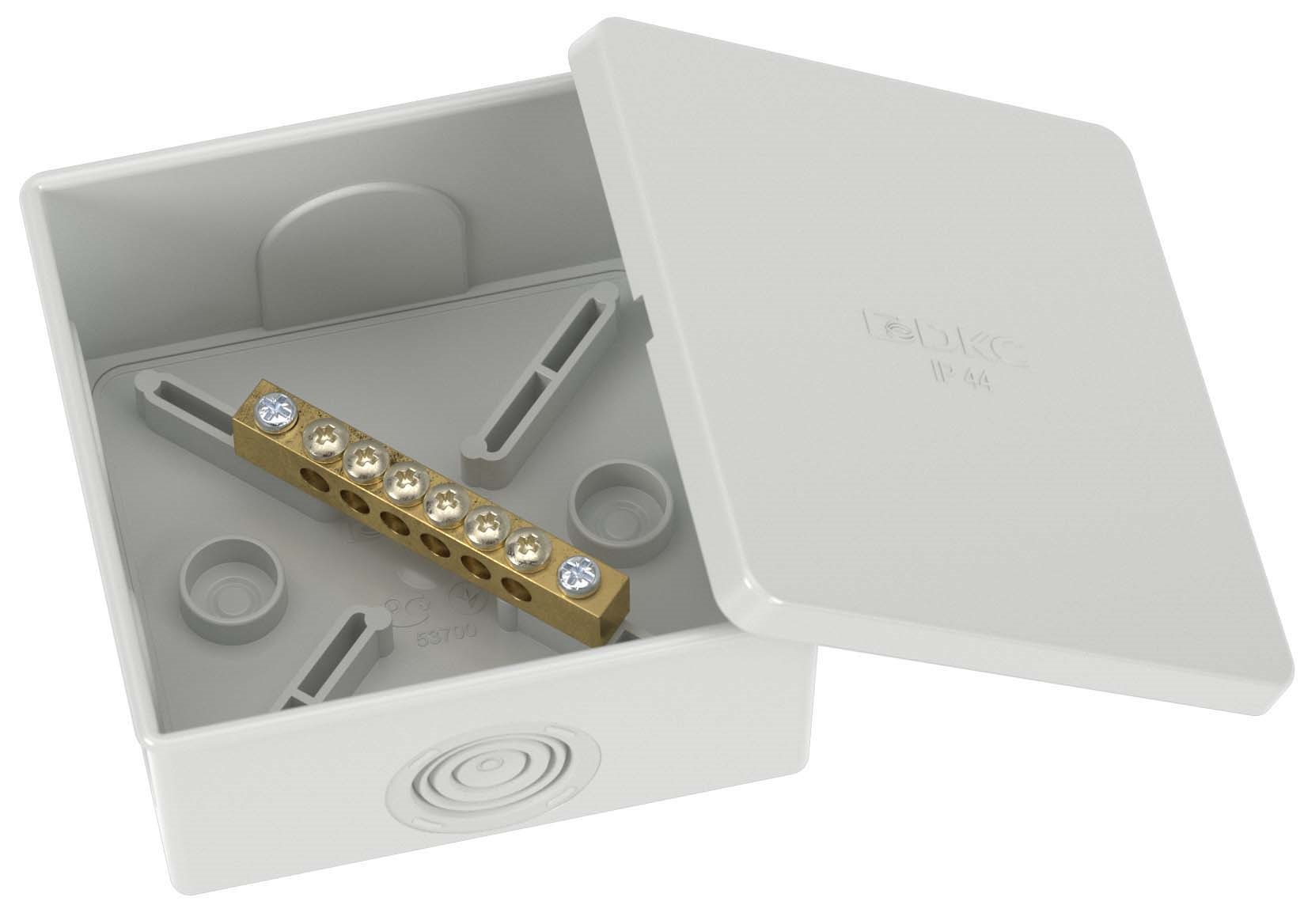 

Коробка уравнивания потенциалов DKC NE3106 6 зажимов, 6 вводов д.20мм, 80х80х40мм, IP44, "Jupiter", NE3106