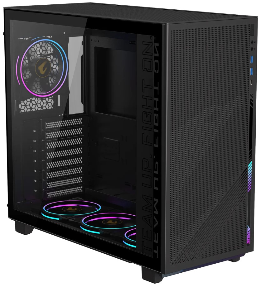 

Корпус ATX GIGABYTE AORUS C400 GLASS черный, без БП, панель из закаленного стекла, 2*USB 3.0, USB 3.1, audio, AORUS C400 GLASS