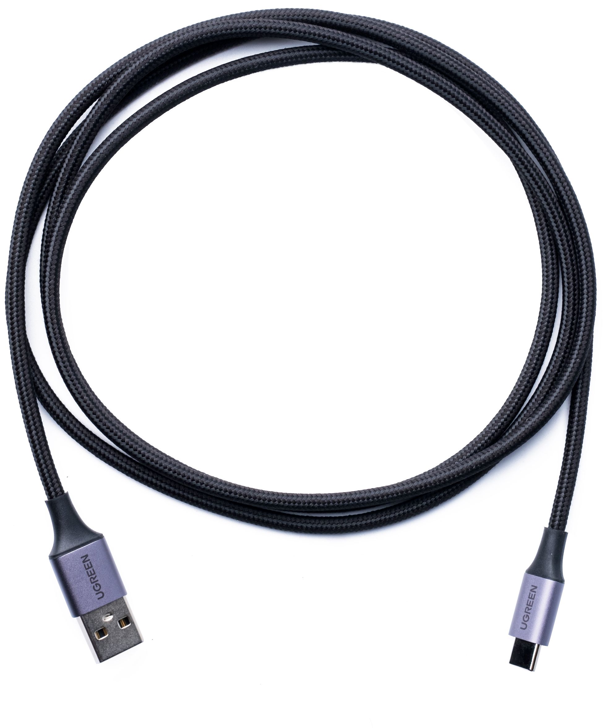 

Кабель UGREEN US288 60127_ USB-A 2.0/USB-C, Nickel Plating Aluminum Braid, 1.5м, black, US288
