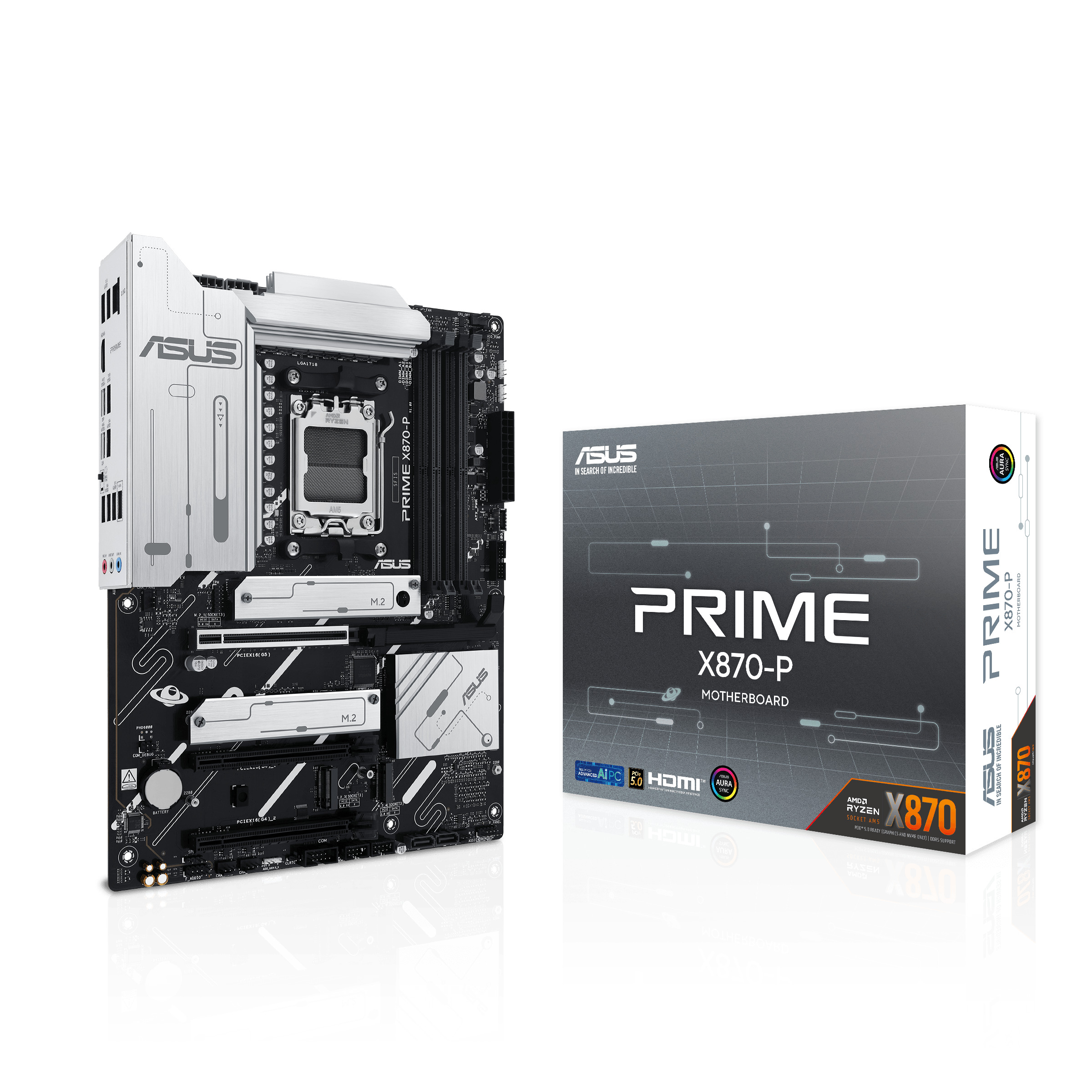 

Материнская плата ATX ASUS PRIME X870-P (AM5, AMD X870, 4*DDR5 (8000), 2*SATA 6G RAID, 4*M.2, 3*PCIE, PRIME X870-P
