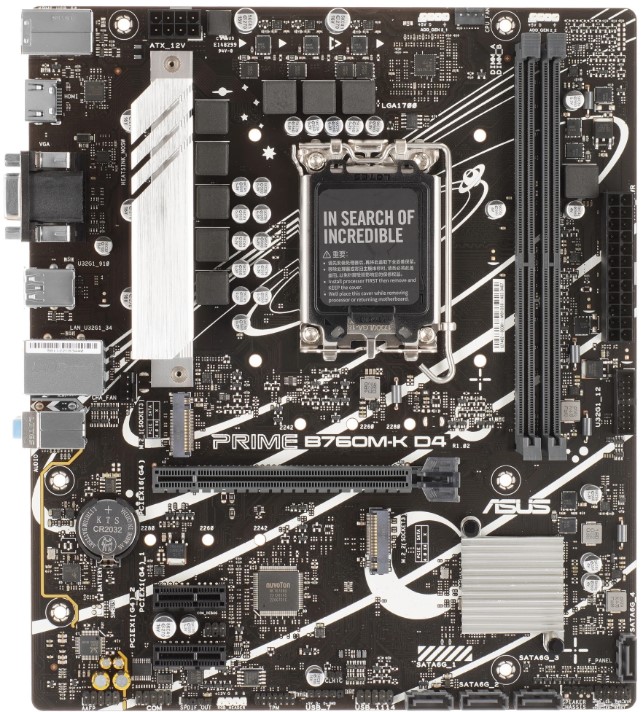 

Материнская плата mATX ASUS PRIME B760M-K D4 90MB1DS0-M1EAY0 (LGA1700, B760, 2*DDR4 (3200), PCIe, 2*M.2, 4*SATA, 2*USB 2.0, 4*USB 3.2, VGA, HDMI), PRIME B760M-K D4