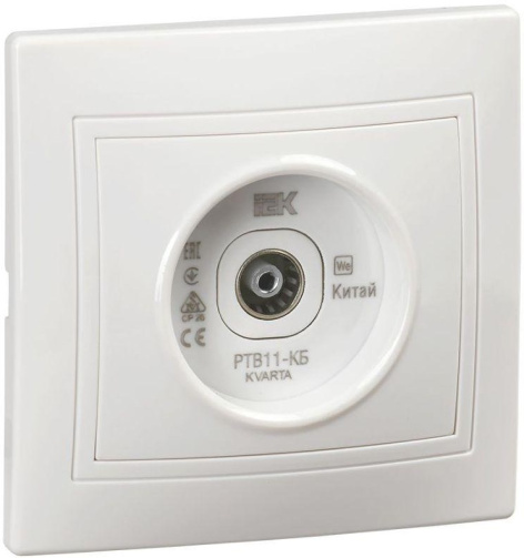 Изображение товара Розетка проходная IEK KVARTA серия для встраивания, монтаж в коробки