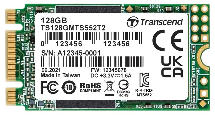 

Промышленный накопитель SSD M.2 2242 Transcend TS128GMTS552T2-I MTS552T2-I 128GB, 560/510MB/s, 85K/85K IOPS, 880 TBW, TS128GMTS552T2-I