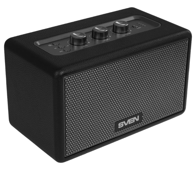 

Портативная акустика Sven HA-950 SV-022457 черный, МДФ, эко-кожа (60 Вт, Bluetooth, USB, Micro SD, пульт), HA-950