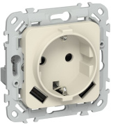 фото Розетка с заземлением  IEK FI-R14-16-1-U21-D31-K86