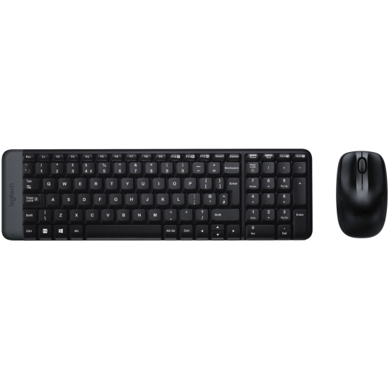 

Клавиатура и мышь беспровадная (комплект) Logitech MK220 черный, 920-003161 (Гравировка), MK220