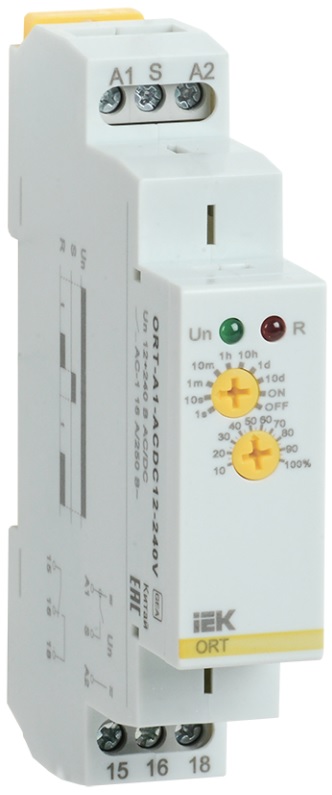 

Реле задержки включения IEK ORT-A1-ACDC12-240V ORT 1 контакт 12-240В AC/DC, ORT-A1-ACDC12-240V