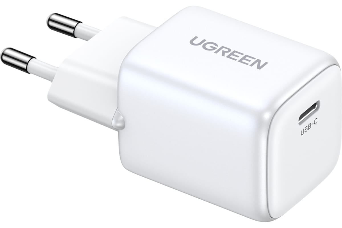

Зарядное устройство сетевое UGREEN CD319 Nexode Mini USB-C 30W PD GaN Fast Charger EU. Цвет: белый, CD319