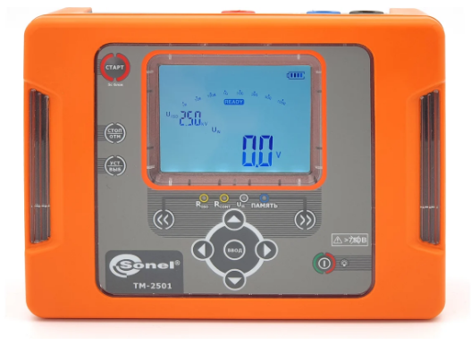 Изображение товара Профессиональный измеритель электроизоляции Sonel ТМ-2501 для оценки состояния электросетей