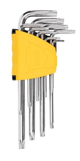 

Набор ключей Deli DL3091 шестигранных "TORX" сверхдлинных 9шт размеры Т10,Т15,Т20,Т25,Т27,Т30,Т40,Т45,Т50, пластиковый держатель, DL3091