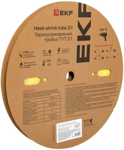Изображение товара Термоусаживаемая трубка EKF tut-12-y
