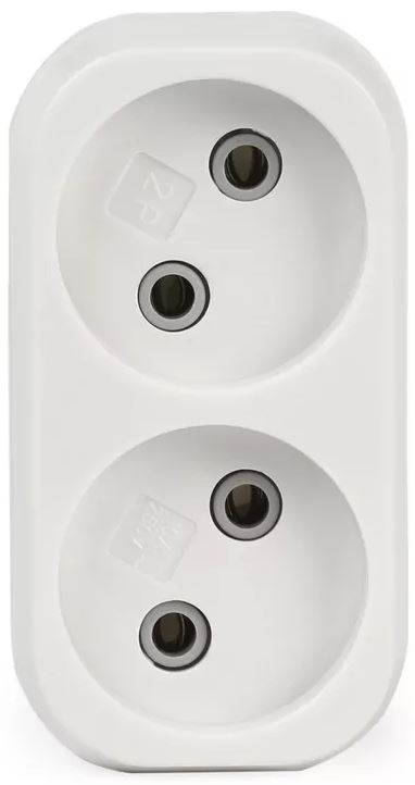 

Разветвитель SmartBuy SBE-10-A02-2 блок на 2 гнезда без заземления плоский 10А 250B (1/100), SBE-10-A02-2