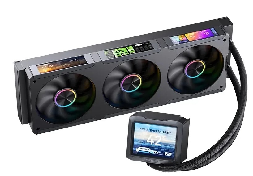 

Система охлаждения жидкостная JONSBO TF3-360SCB LGA2011/1851/1700/1200/115X/AM4 (320W, 3*120mm, 700-2400rpm, 62.4CFM, 37.3dBa), TF3-360SCB