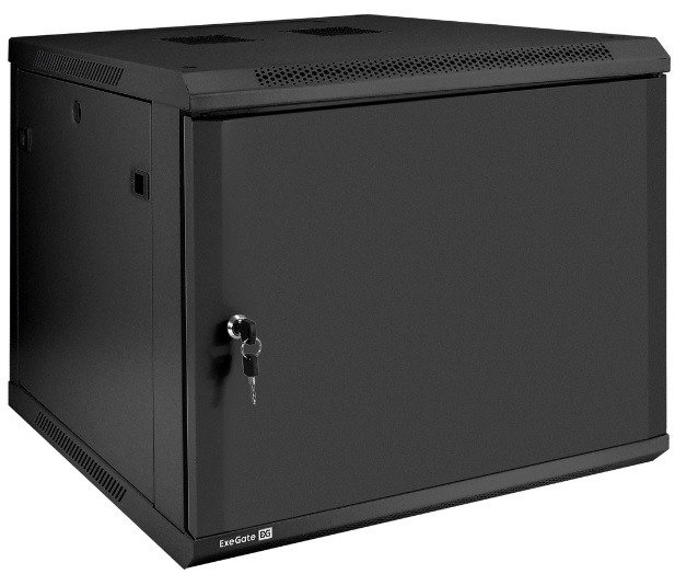 

Шкаф настенный 19", 9U Exegate EC-WM-9U.600.M.BLACK EX298620RUS телекоммуникационный (19", 9U, 600x600x500mm (ШхГхВ), передняя дверь металл, съемные б, EC-WM-9U.600.M.BLACK