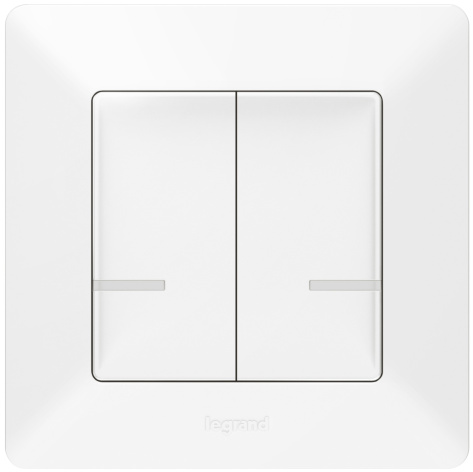 Изображение товара Умный беспроводной двухклавишный выключатель Legrand 752187 для системы автоматизации