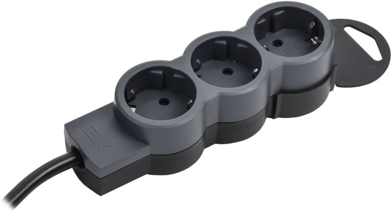 

Удлинитель IEK STANDARD У03 3 места 5м 3х1,5мм2 16А черн., STANDARD У03